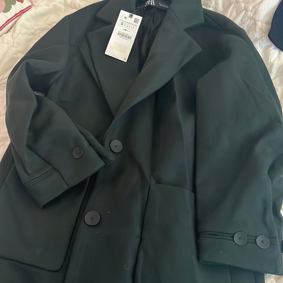 Zara oversized wool coat with patch pockets bloggers fav - Picture 16 of 16
